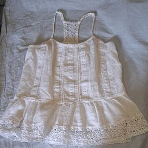 Mossimo Supply Co. White Lace Detail Top